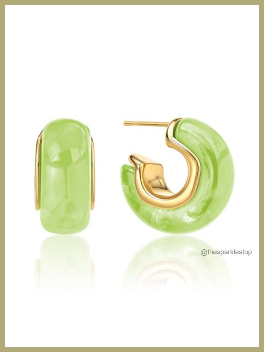 Lightweight Chunky Hoop Earrings, Acrylic Statement Daily Wear